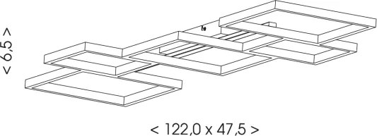 BRILAGI - LED Stropné svietidlo SHIFT LED/42W/230V 4000K 47,5x122 cm čierna