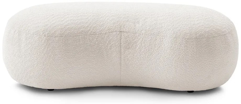 Biela podnožka z textílie bouclé Saint-Germain – Bobochic Paris