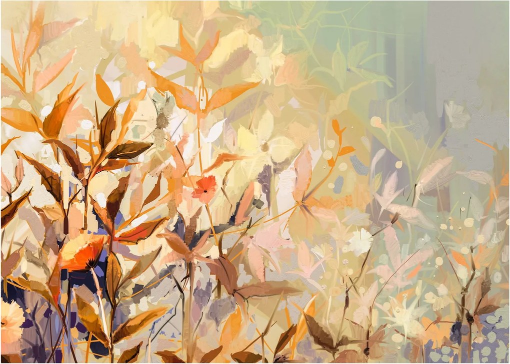 Obraz - Maľované rastliny (70x50 cm)