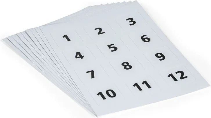 Súprava samolepiek na dvere skríň, čísla 1 - 108