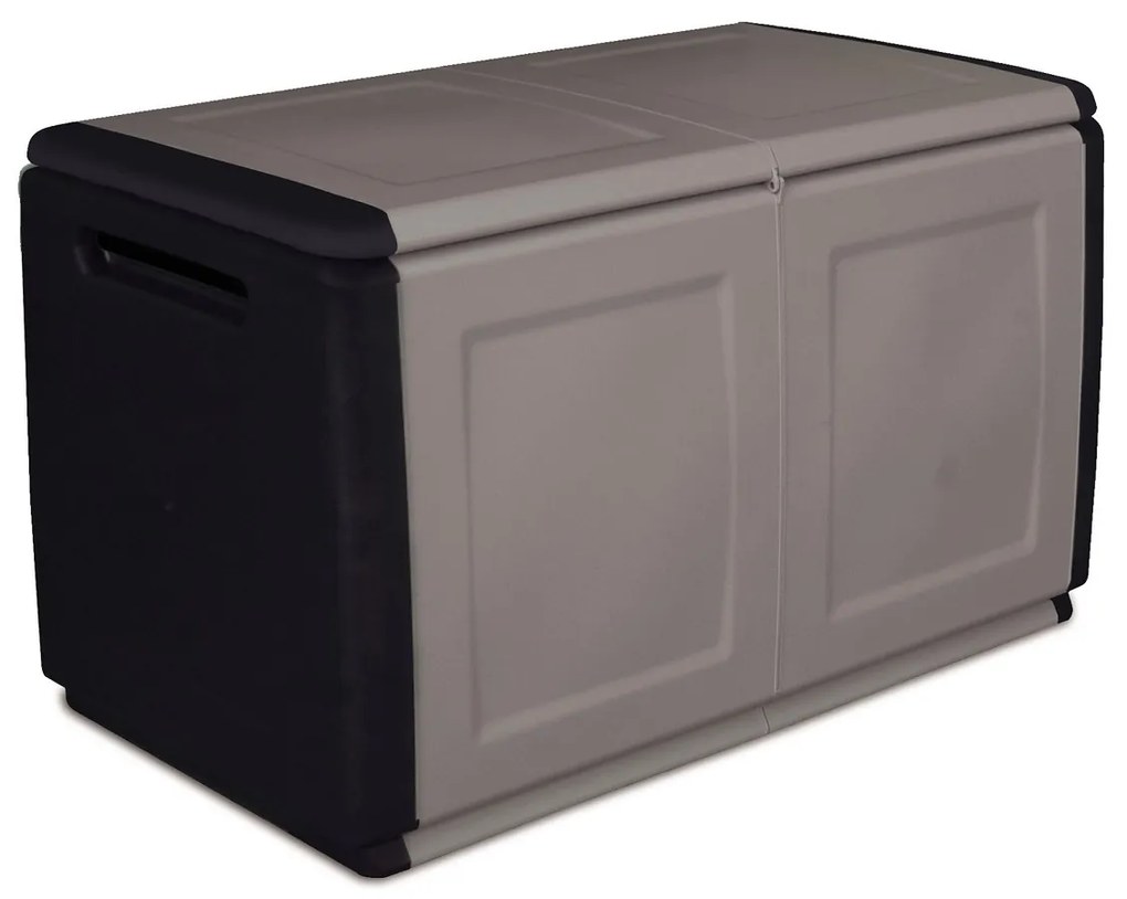 ARTPLAST Plastový úložný box Linea Cube 2dielny - šedočierny