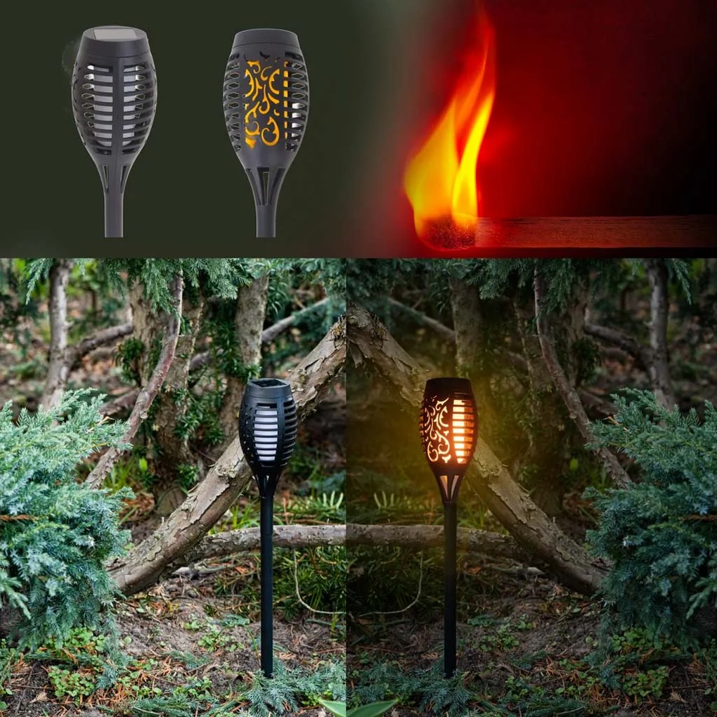 IKO Solárne záhradné svetielka 12LED - 4 kusy