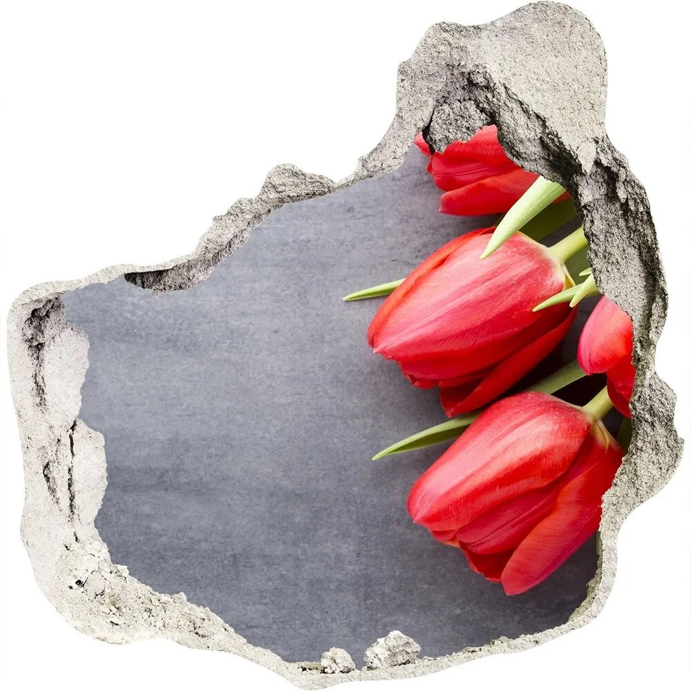 Fototapeta diera na stenu 3D Červené tulipány nd-p-99719823