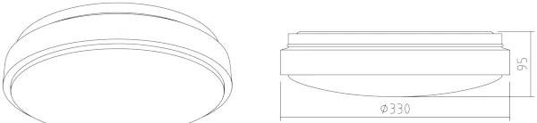 APLED - LED Stropné svietidlo LENS PP TRICOLOR LED/18W/230V IP41 1210lm