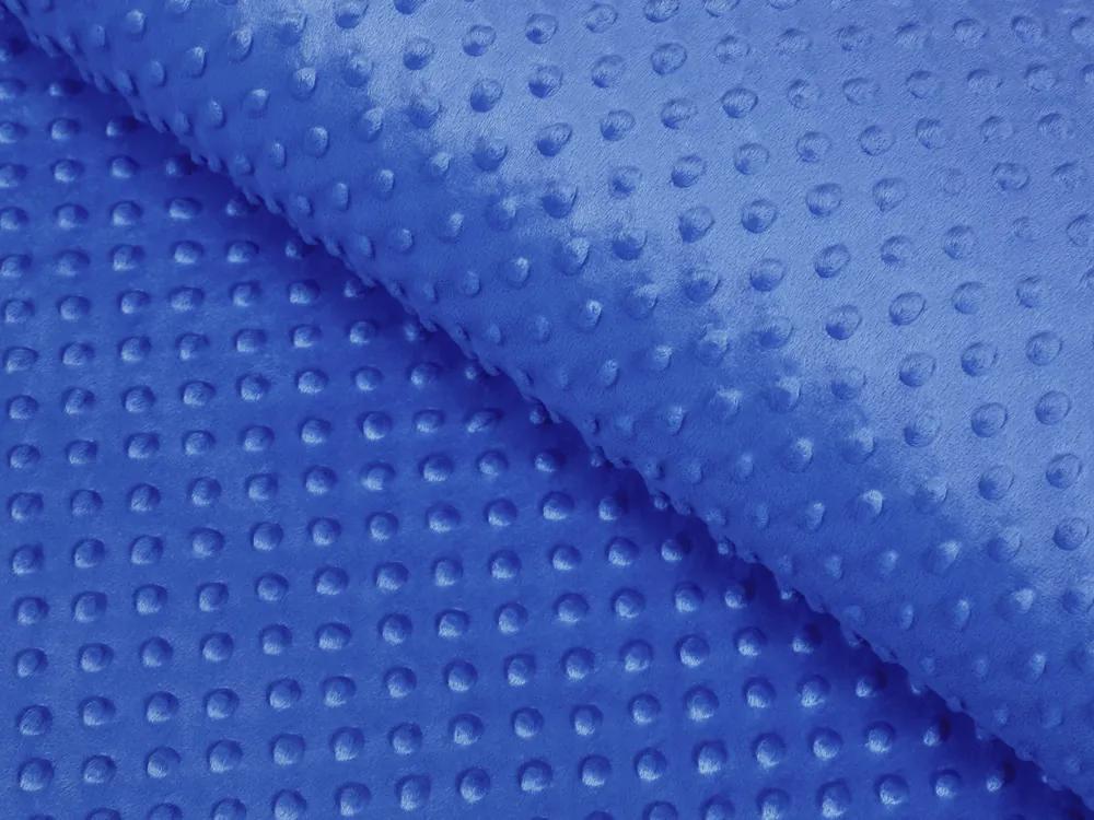 Biante Detské posteľné obliečky do postieľky Minky 3D bodky MKP-001 Modré Do postieľky 100x135 a 40x60 cm
