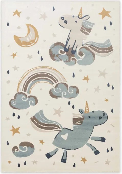 Koberec Hanse Home ADVENTURES UNICORN krémový / modrý