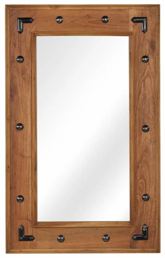 vidaXL Zrkadlo z masívneho akáciového dreva 50x80 cm