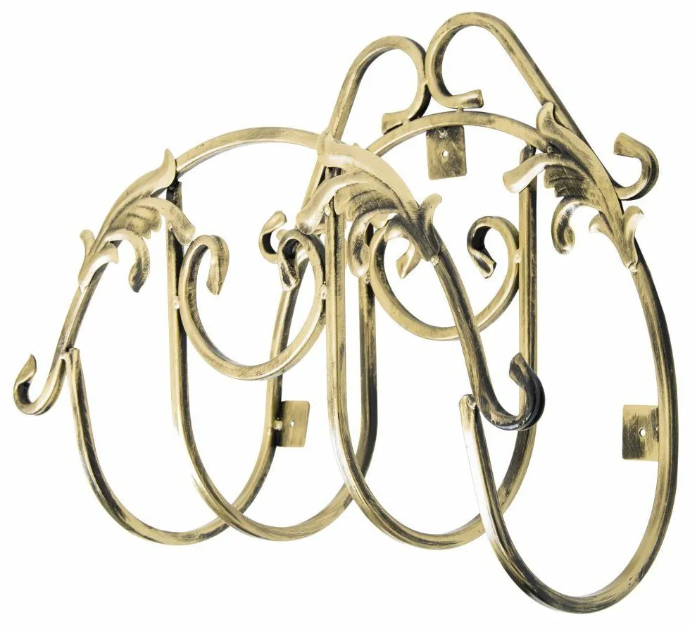 Kovový nástenný držiak na záhradnú hadicu Arnaut, 48x35 cm, zlatá