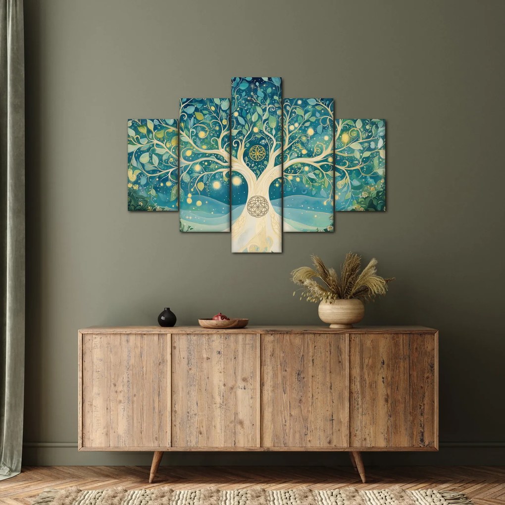 Obraz – Magický strom so špirálami (150x105 cm)