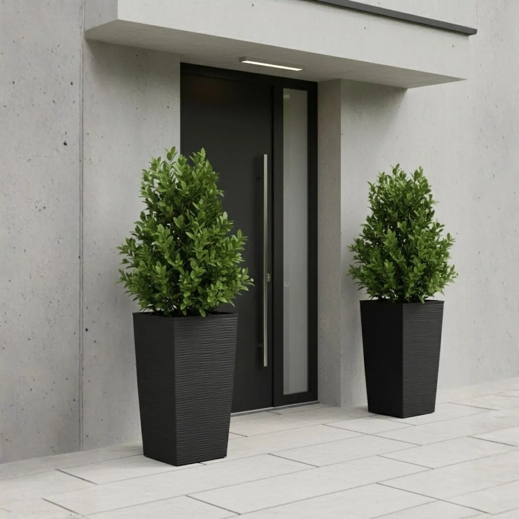 Plastový květináč Porto Riflo 75x39,6x39,6 cm černý