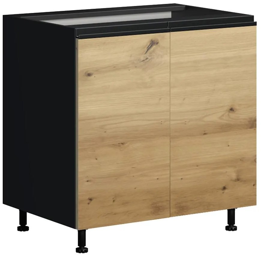 Kuchynská Skrinka Industry D80 čierna/artisan