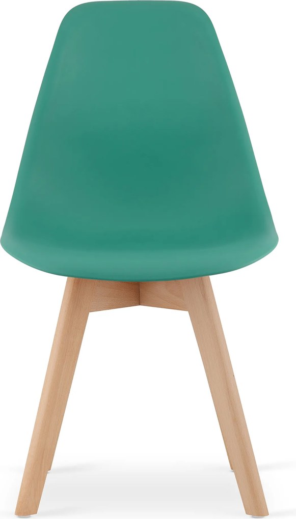 AKCIA Zelená stolička KITO s bukovými nohami II. akosť