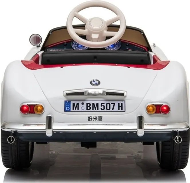 LEAN CARS BMW Retro biele auto na batérie
