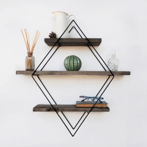 Nástenná polica 60x60 cm smrek