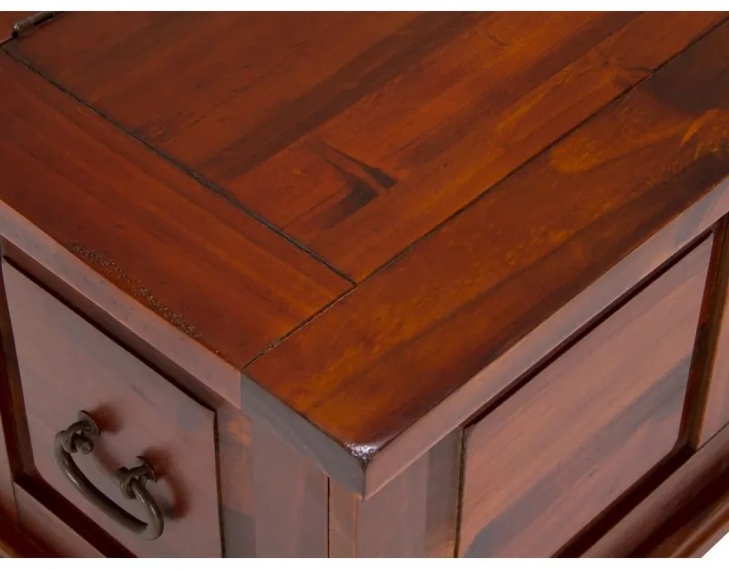 furniture-nabytek.cz - Masívna truhlica Catana z borovicového dreva, lakovaná, hnedá