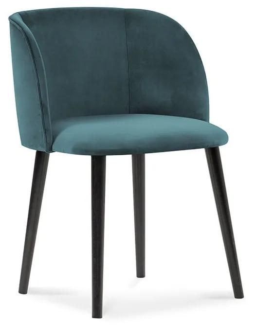 Modrá Zamatová stolička Aurora dĺžka 55 × šírka 56 × výška 80 cm WINDSOR & CO