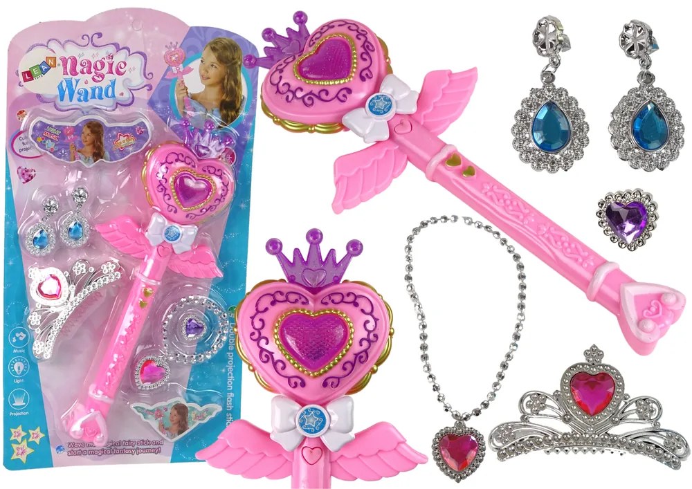 LEAN TOYS Čarovná sada interaktívna pre dievčatá ružová