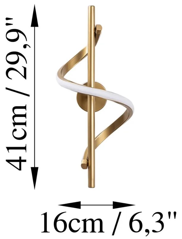 Nástenné LED svietidlo Likma zlaté