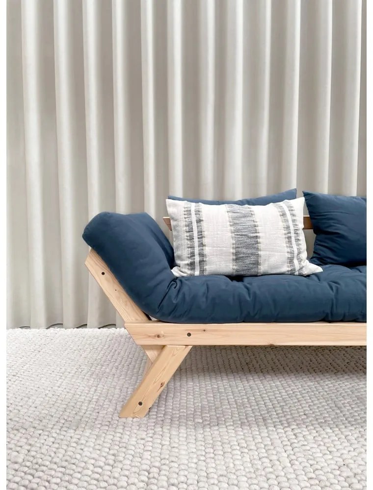 Rozkladacia pohovka so zeleným poťahom Karup Design Bebop Natural/Olive Green