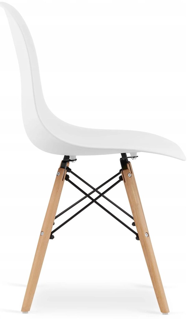 Súprava štvorcového stola 80x80 dub sonoma + 4 stoličky OSAKA biela