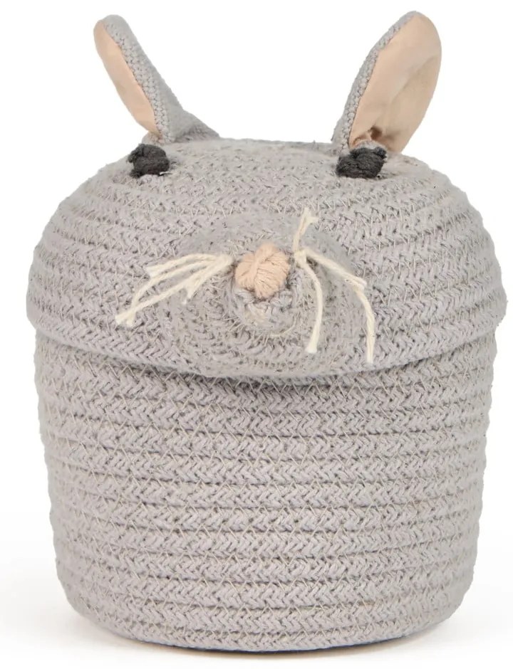 Sivý látkový detský kôš na hračky ø 15x15 cm Mini Renata the Rat – Lorena Canals