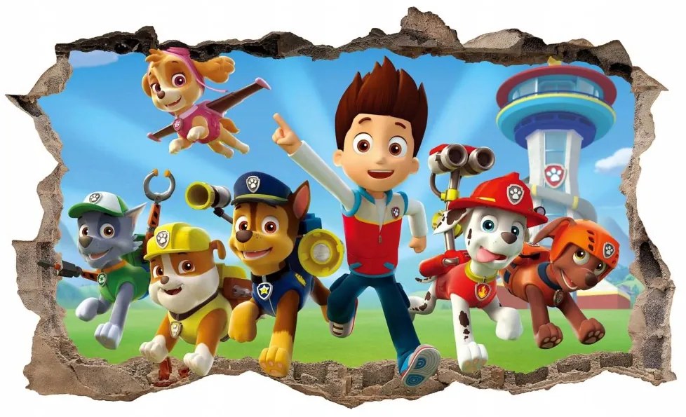 Dekoračná nálepka na stenu Paw Patrol XL 115x75cm