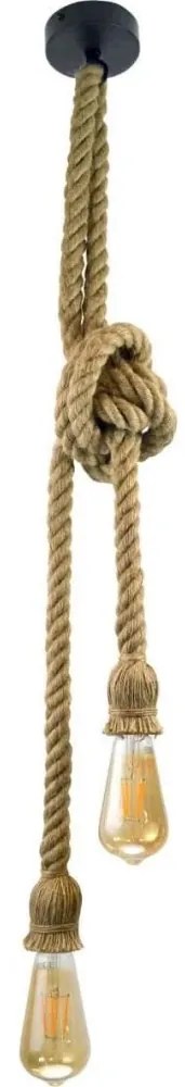 LED Luster na lanku ROPE 2xE27/10W/230V