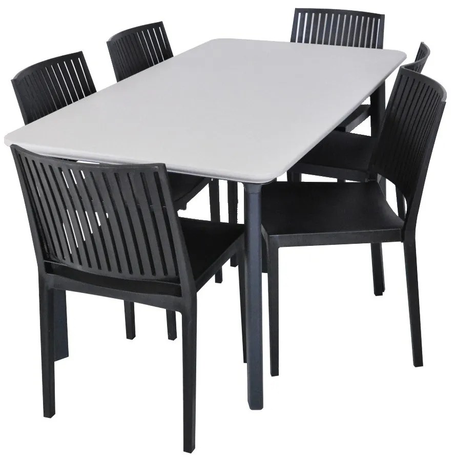 Čierna plastová záhradná stolička Bars - Rojaplast