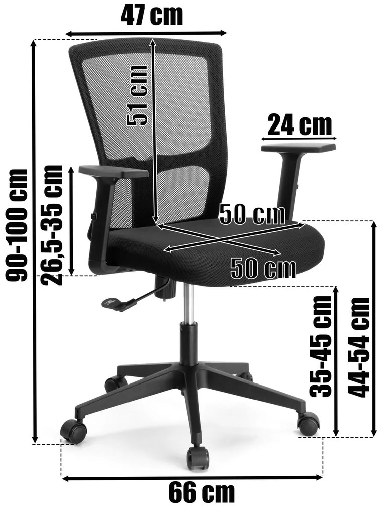 Kancelárska stolička Linos čierna