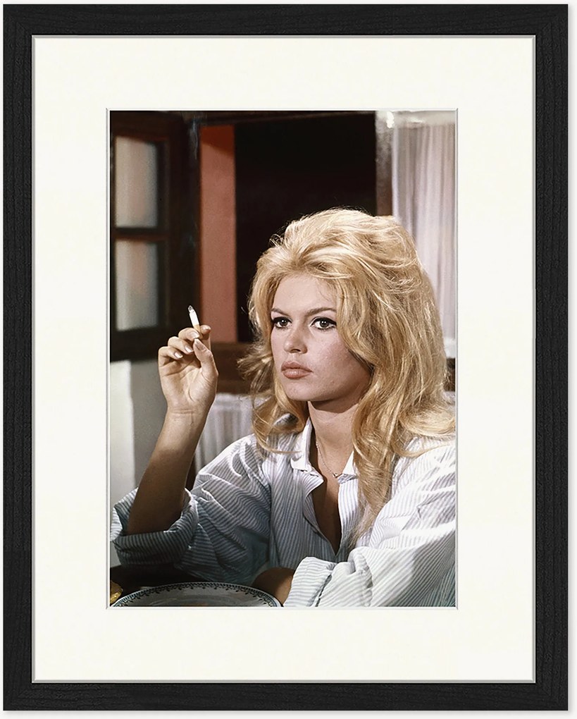 Ručne vyrobená zarámovaná fotografia Brigitte Bardot