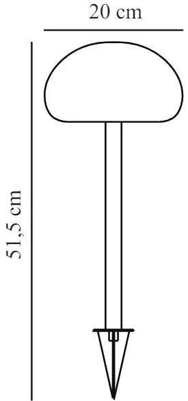 Nordlux Černé zahradní LED svítidlo Sponge Spike zapichovací 4,8W 51,5cm 2018128003