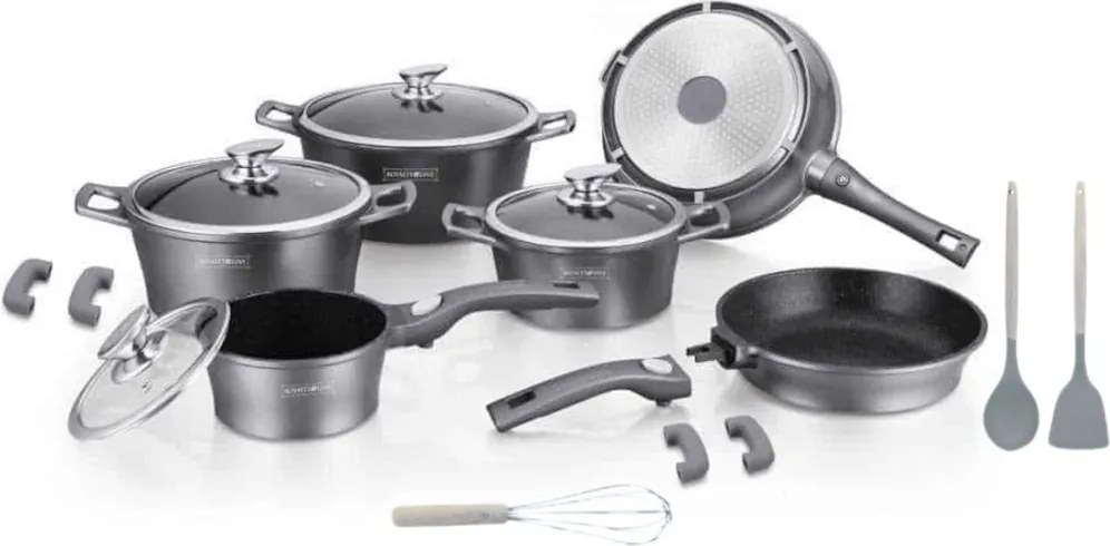 Royalty Sada riadu ES2014M 17 ks CLICK systém, farba strieborná