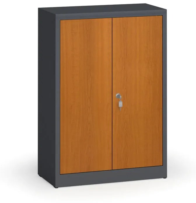 Alfa 3 Zvárané skrine s lamino dverami, 1150 x 800 x 400 mm, RAL 7016/čerešňa