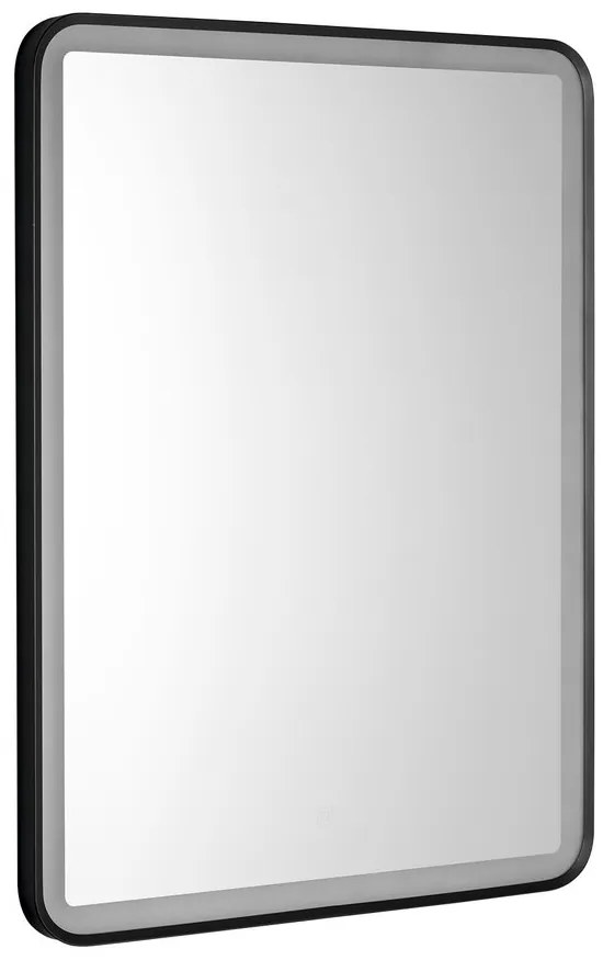 Aqualine Aqualine, SWIDA zrkadlo s LED osvetlením 60x80cm, dotykový senzor, stmievateľné, čierna matná, SW060