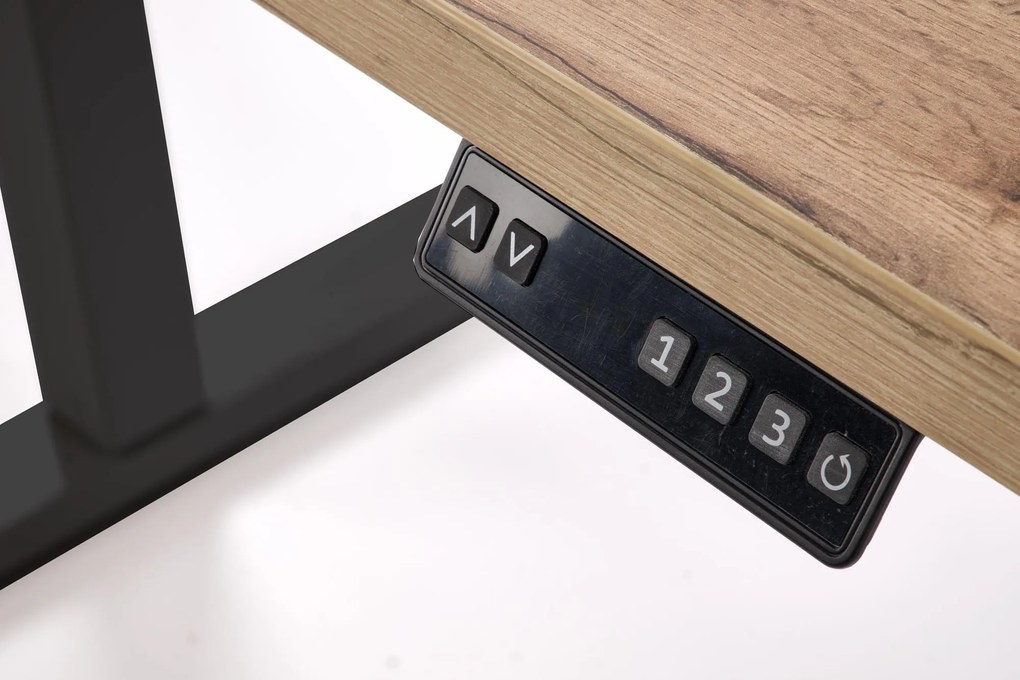 Výškovo nastaviteľný stôl B54 120 cm dub artisan/čierny