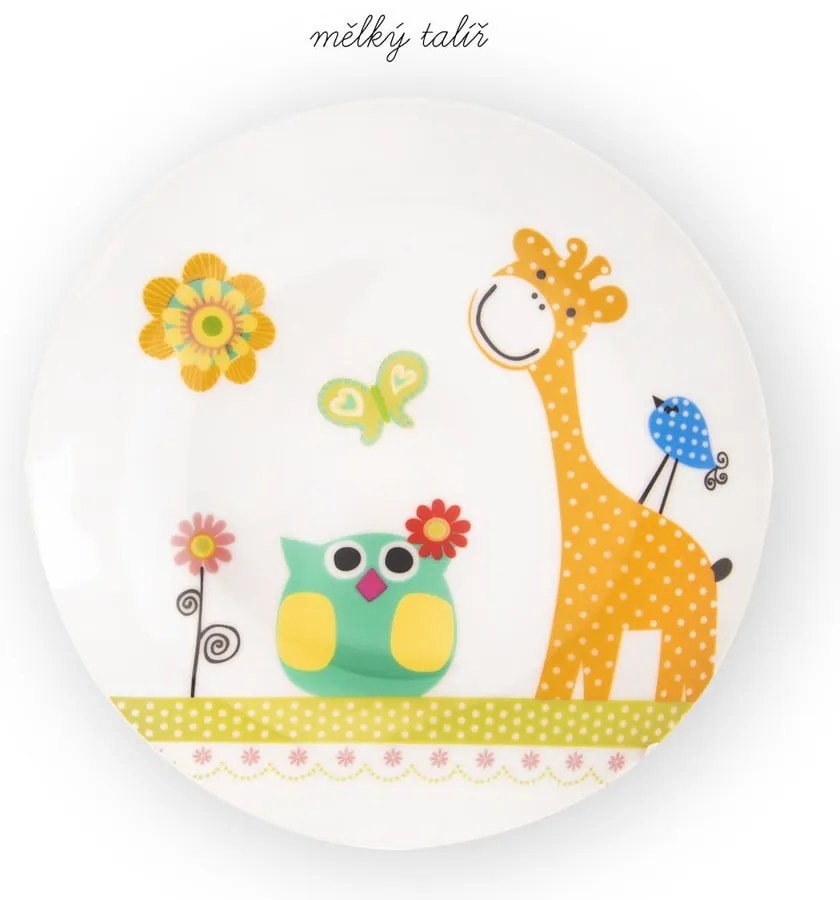 3-dielna detská porcelánová jedálenská súprava Orion Giraffe