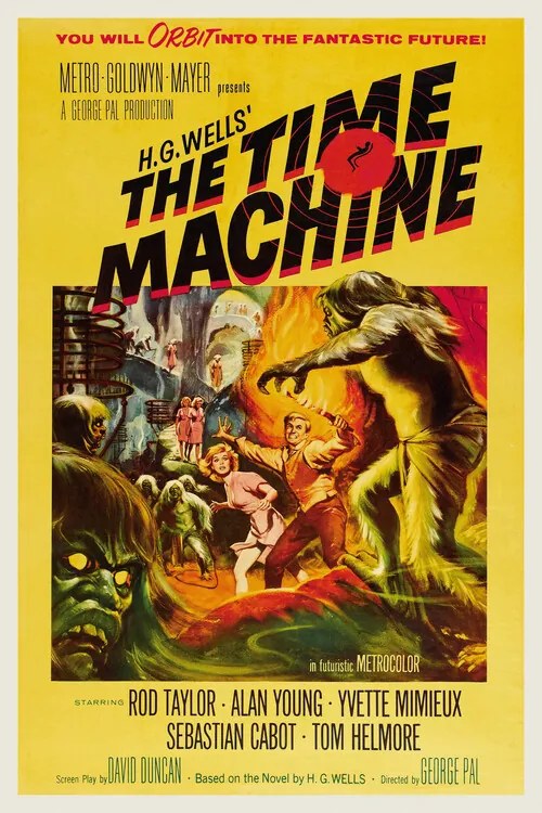 Ilustrácia Time Machine, H.G. Wells