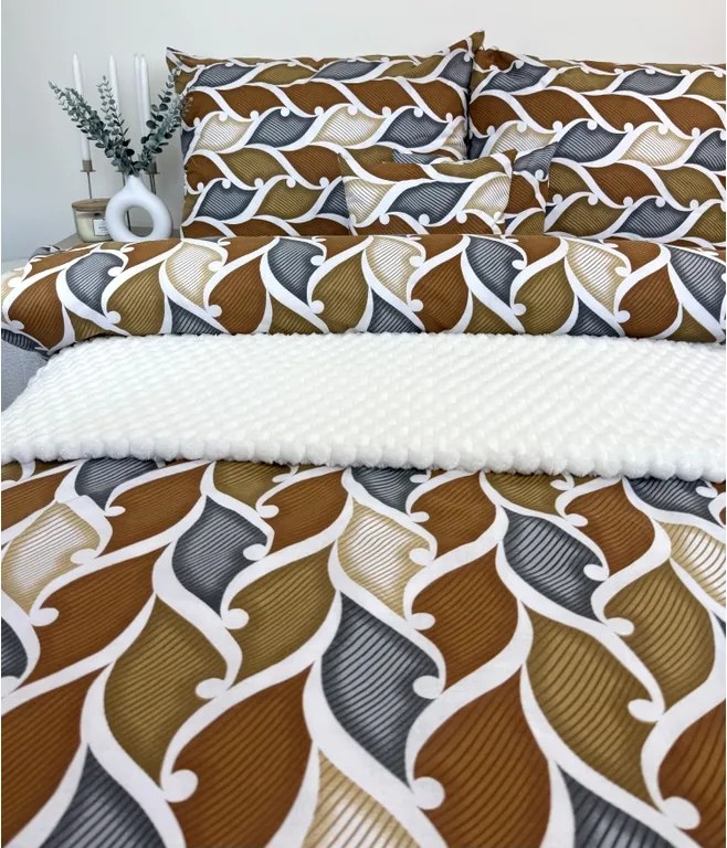 INTERMEDIC SK Posteľná bielizeň WAVES – 100 % bavlna, 140x200 + 70x90 cm, vlnitý vzor