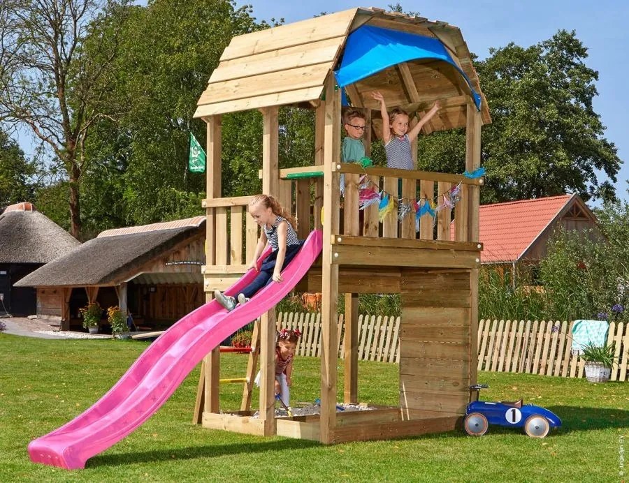Detské ihrisko Jungle Gym Barn so šmýkalkou