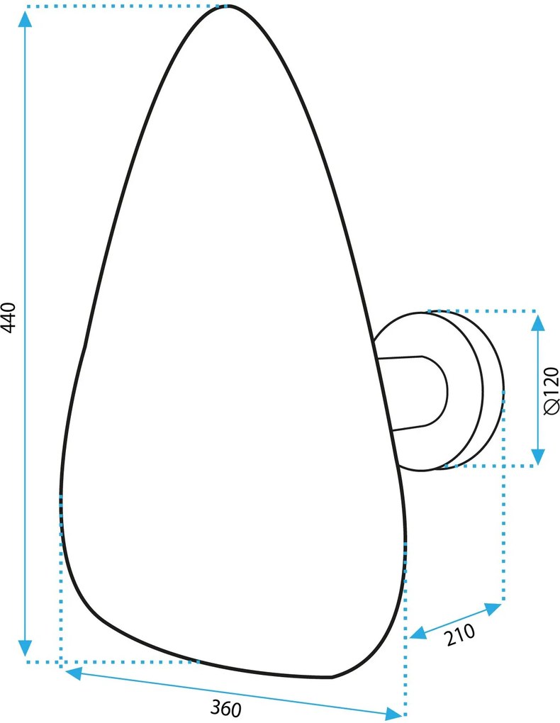 Toolight Toolight, nástenné svietidlo 1xE27 APP1423-1W, OSW-06640