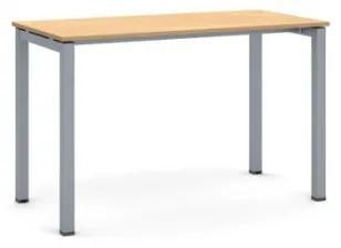Stôl PRIMO SQUARE so sivostriebornou podnožou 1200 x 600 x 750 mm, sivá