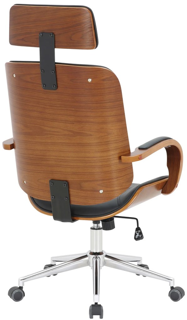 Design-Shop Kancelárska stolička Dayton - drevo orech - Čierna