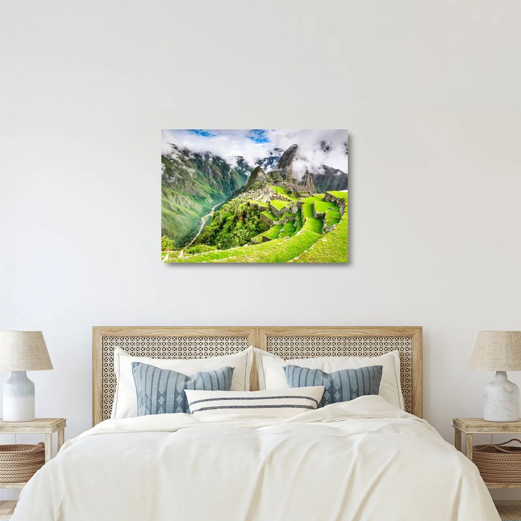 Sklenený obraz - Machu Picchu (70x50 cm)