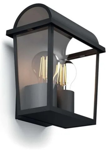 Philips 17235/30/PN - Vonkajšie nástenné svietidlo HARVEST 2xE27/42W/230V IP44