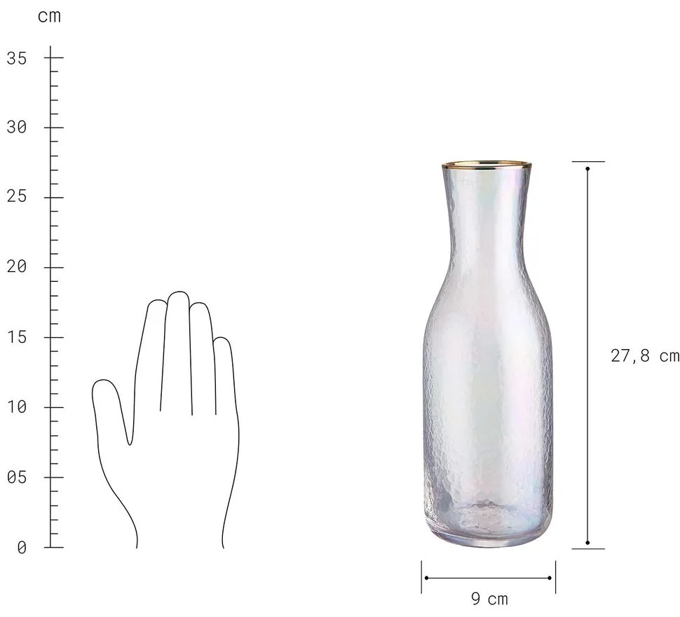 SMERALDA Karafa so zlatým okrajom 1,2 l