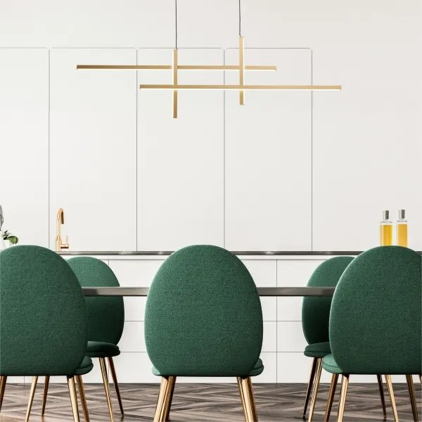 Zuma Line 22008P-BK/GD - LED Luster na lanku EDGE LED/42W/230V 3000/4000/6000K