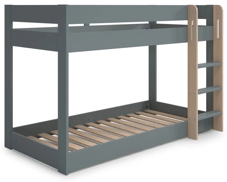Poschodová detská posteľ sivozelená s roštom 90x190 cm Angel – Marckeric