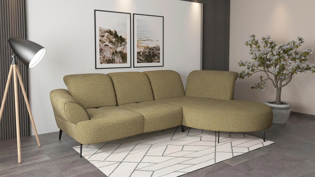 XXXLutz ROHOVÁ SEDAČKA, textil, olivovozelená Sit & More - Sedačky - 000144013231