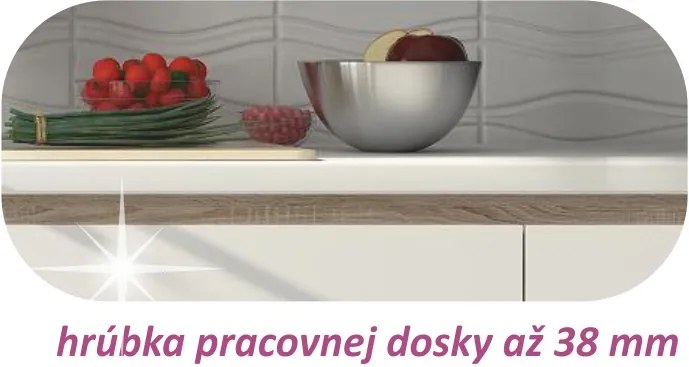 Kuchyňa Line - dub sonoma / biela