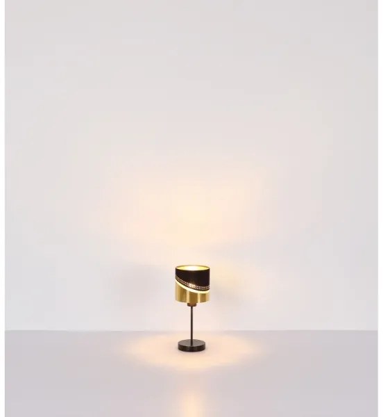 Globo 54046T - Stolná lampa OR 1xE27/40W/230V pr. 16 cm čierna/zlatá